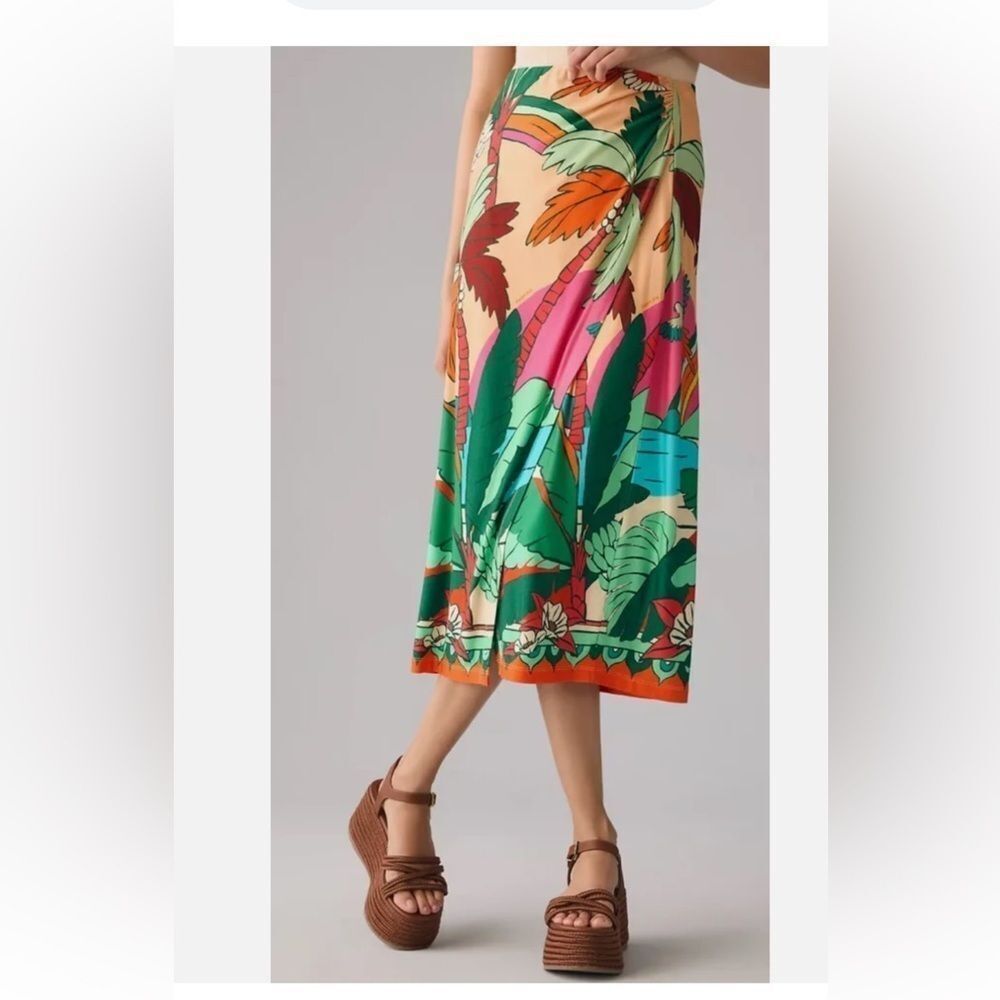 Anthropologie Farm Rio Printed Wrap Skirt Excellent Condition